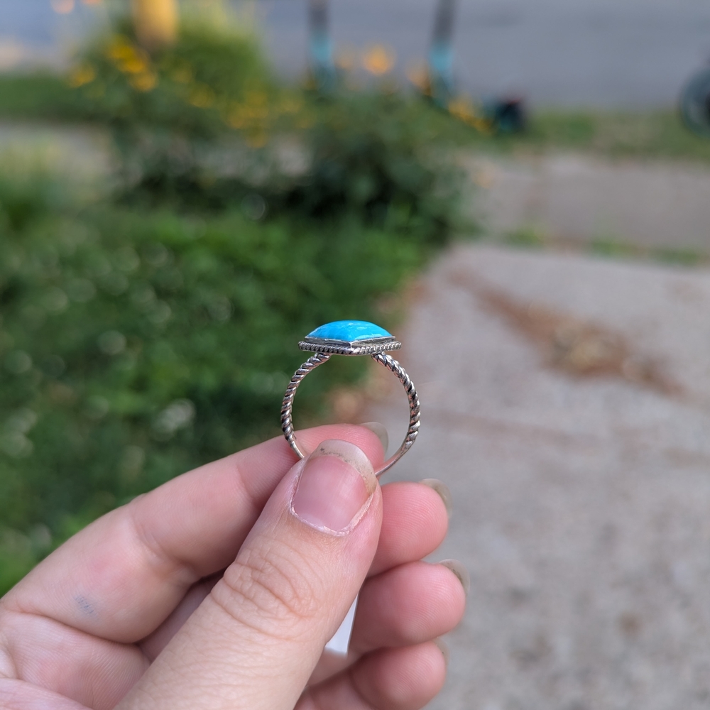 Turquoise Silver Ring - Picture 6 of 9